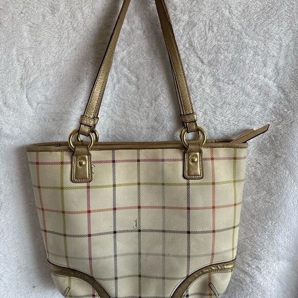 Coach Y2K Plaid Shoulder Bag with Matching Wristlet - Picture 6 of 16